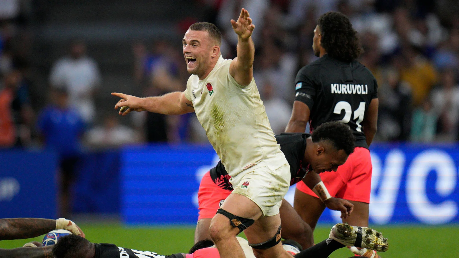 England and Saracens' Ben Earl Embraces Passionate Celebrations on the ...